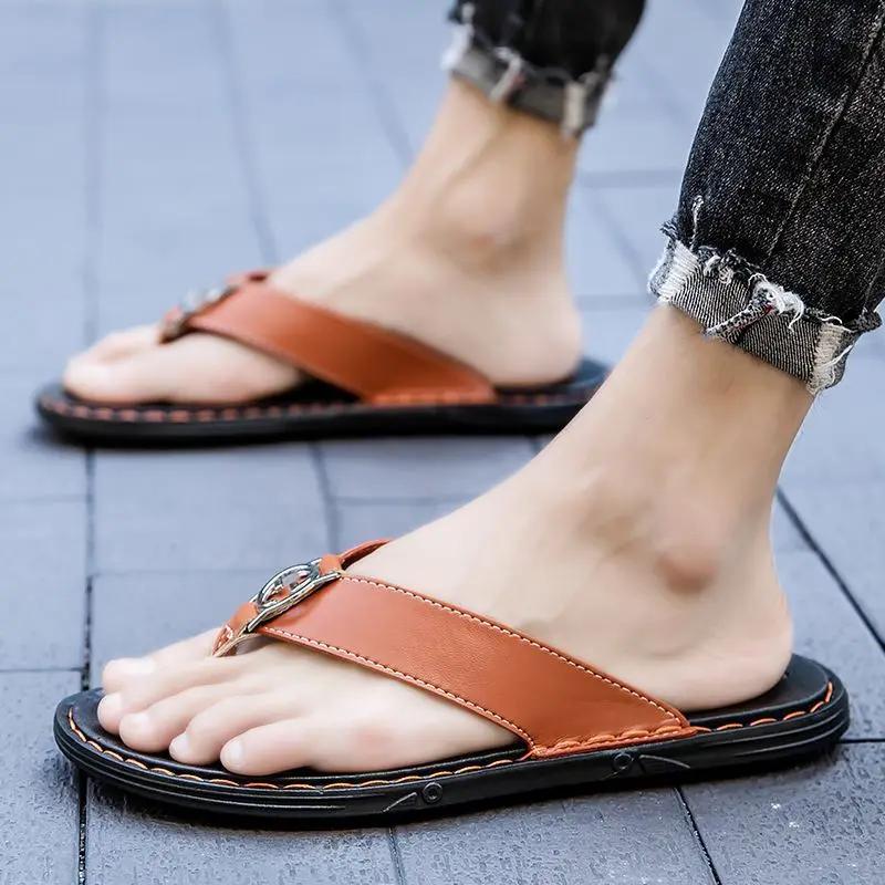 Fashion Flat Slides Summer Male Slipper Pvc Low Price Designer Luxury Original High Quality Men's Shoe Fashion Cheap Shoes Korean Style