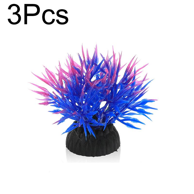 3Pcs/Pack Fish Tank Flower Plastic Home Decoration Accessories Simulation Grass DIY Aquarium Decoration Artificial Plant