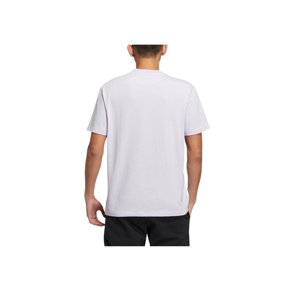 Adidas Neo Solid Color Crew Neck Sports T-Shirt Unisex Tops Light-Purple HS6817