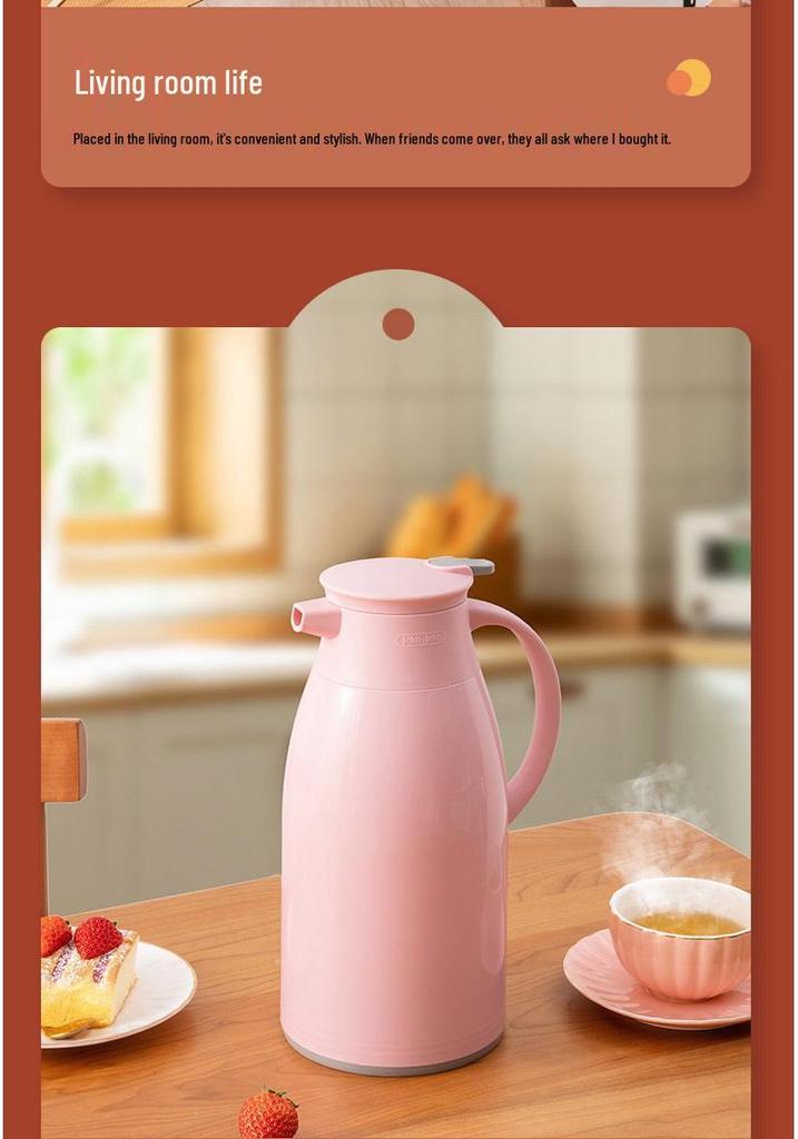 Large Capacity Thermos Flask - Ideal for Dorms and Home, Keeps Water Hot, Also Functions as a Small Teapot