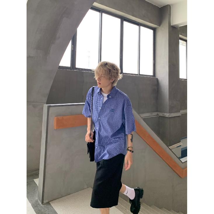 2024 Letter Langarmhemd Japanischer Hong Kong Stil Ins Loose Shirt Herren Sommertrend Vielseitige Freizeitjacke