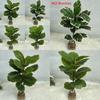 Realistische künstliche Pflanze Ficus Elastica Blatt Laub Zuhause Hochzeitsdeko Büro