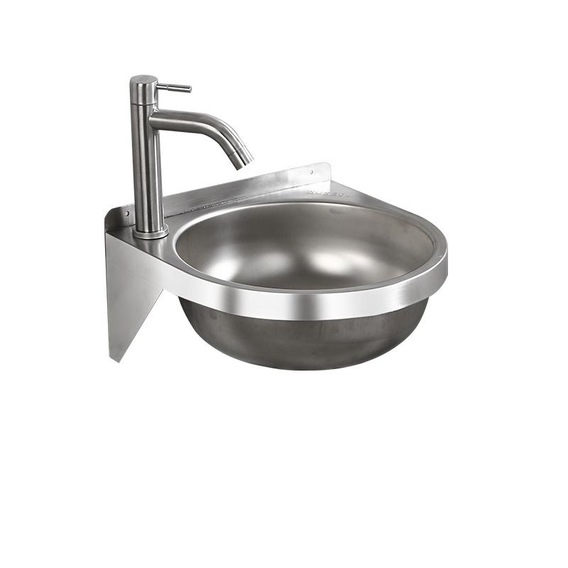304 Stainless Steel Wall-Mounted Hand Wash Basin for Small Apartments