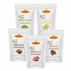 Khadi 100% Ziołowy Czysty Amla Reetha Shikakai, Bhringraj i Hibiskus do Włosów | Proszek Hibiskusa/proszek gudhal/proszek kwiatu gudhal (Opakowanie 5 szt., 100g każda