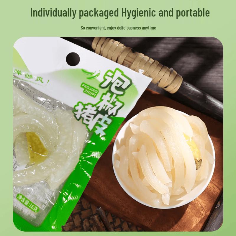 Chongqing eingelegtes Pfeffer Schweinehaut scharfer Snack