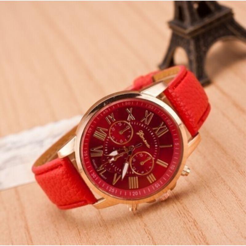 1PC Fashion Watch Belt Ladies Watch Women's Multi-color Belt Rose Gold Quartz Watch