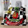 Portable Multifunctional Children's holiday birthday Gift Cartoon Rat Fink Cute Home Bedroom decoration Warm Sherpa blanket