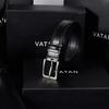 Classic Leather Genuine for Business and Casual Comes with Box [VATAN] Men's Belt, Leather, Wear, Adjustable, (Black)