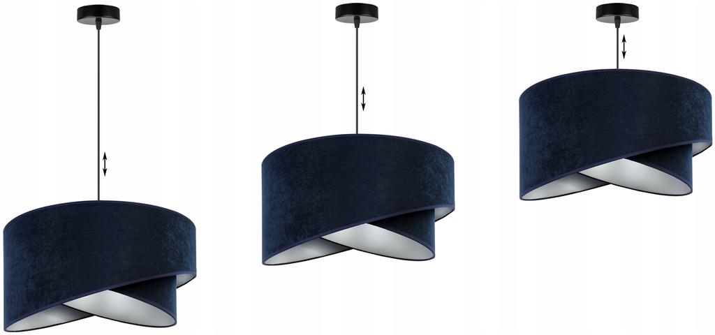 Modern Hanging Lamp Chandelier Velvet Lampshade