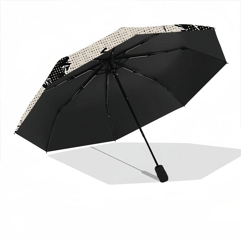1 Stück Katzenbart Automatisches Öffnen/Schließen Regenschirm, Tragbarer Faltregenschirm, Kompakter Reise-Regenschirm für133