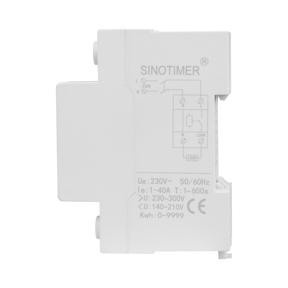 220V 40/63A Adjustable Over Under Voltage Protective Device Din Rail Adjust Voltage Relay Current Protection Limit Voltmeter