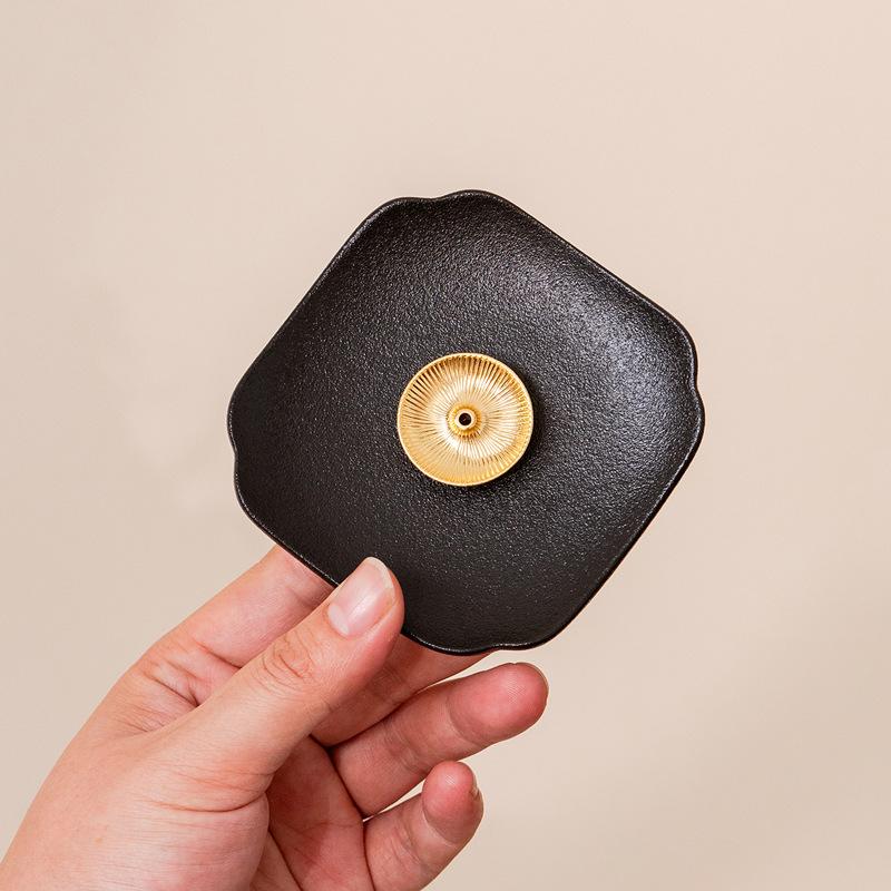 Ceramics Incense Stick Holder Incense Burner Stick Holder Line Plate Sandalwood Coil Base Yoga Studios Home Decoration Gift