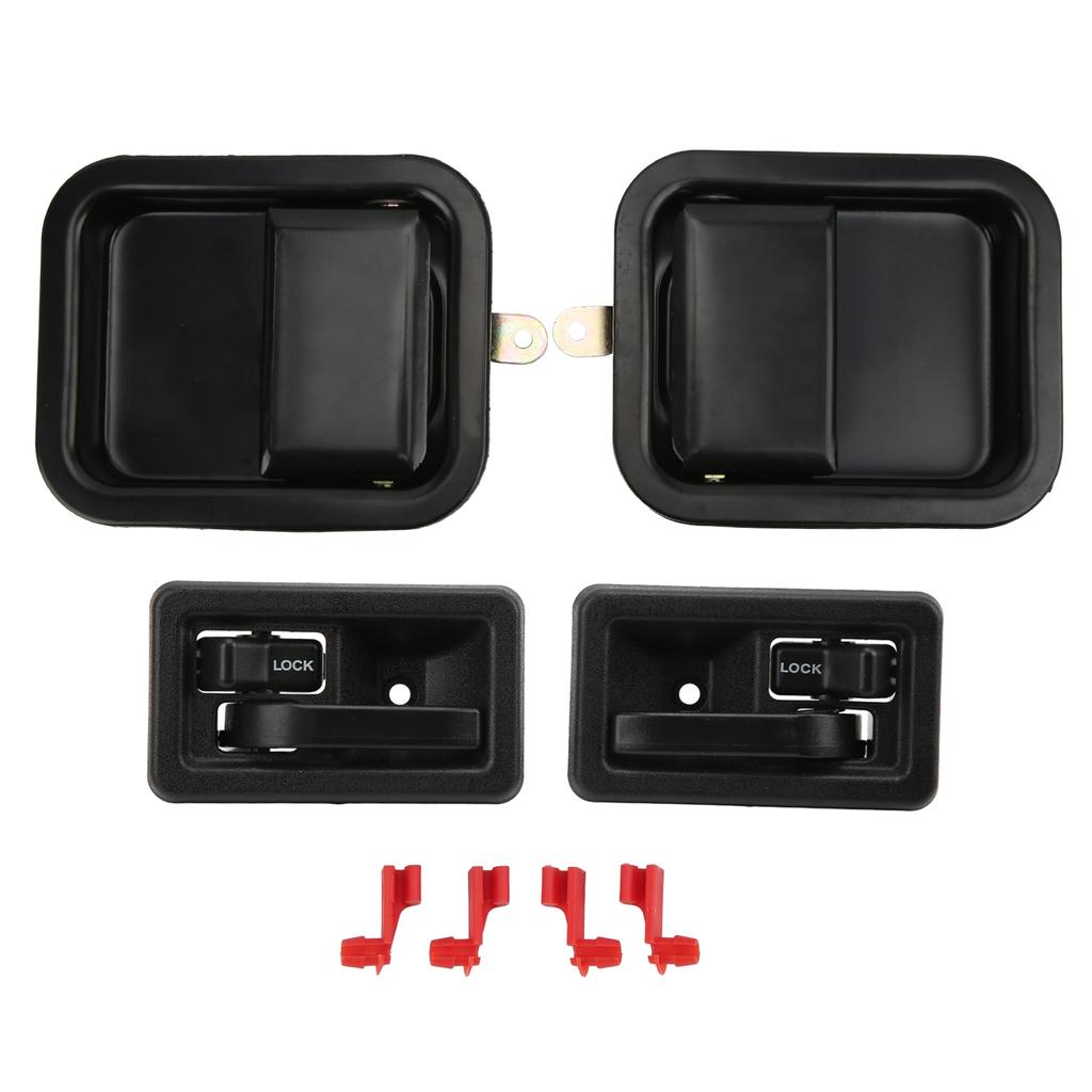 Außen Innen Tür Griffe Set Vorne Links Rechts 55176476AC Ersatz für Jeep Wrangler YJ