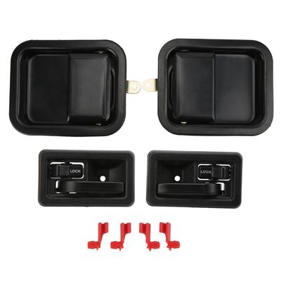 Exterior Interior Door Handles Set Front Left Right 55176476AC Replacement for Jeep Wrangler YJ