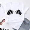 Graphic Skull Hands Print Unisex Tshirt 2026 Summer Gothic Clothes Casual Oneck Short Sleeve Tshirts Fashion Female Clothing