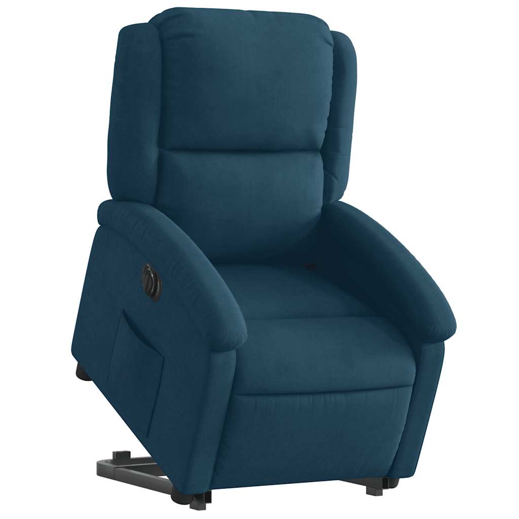 Vidaxl Electric, Lift-Up Recliner, Blue, Velvet