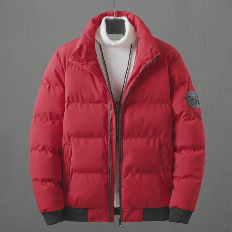 Herre Vinter Hette Bomullsjakke - Trendy Casual Kort Kåpe