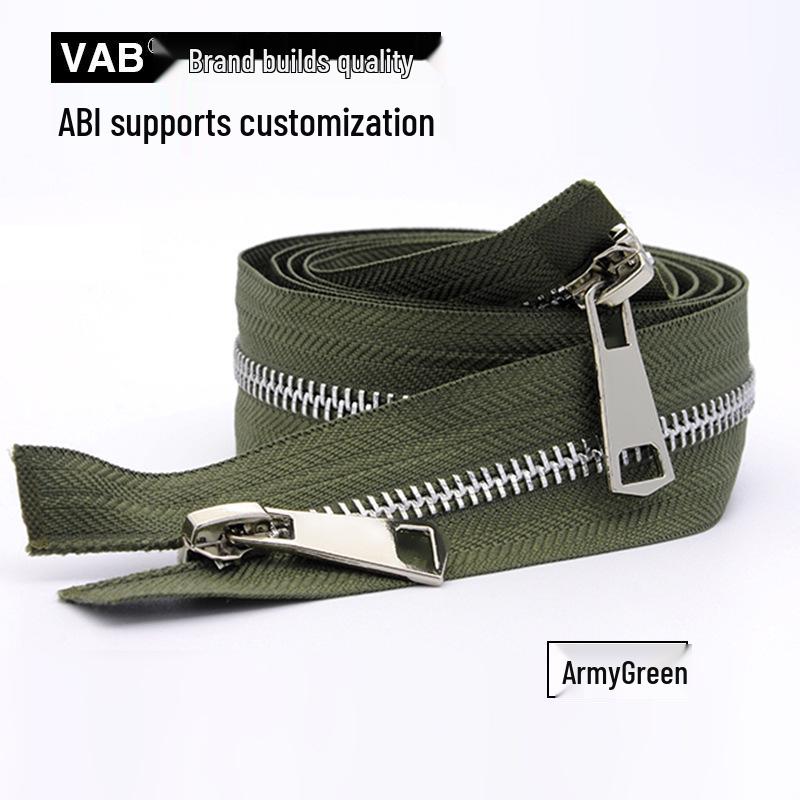 No. 5 Double Open End Metal Zipper for Down Jackets with Plastic Teeth and Sun Protection