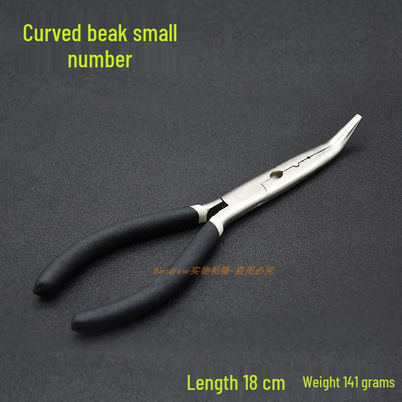 Bent-Nose Hook Remover & Fish Gripper: High-Carbon Steel Multi-functional Fishing Pliers