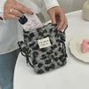 New Plush Dot Crossbody Bags for Women Cute Pink Shoulder Bag Handbag Purses Portable Phone Pouch