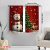 2pcs,2D Plane Printing Light Filtering Curtains Christmas Tree Snowman Deer Holiday Versatile Durable Polyester (without Rod)