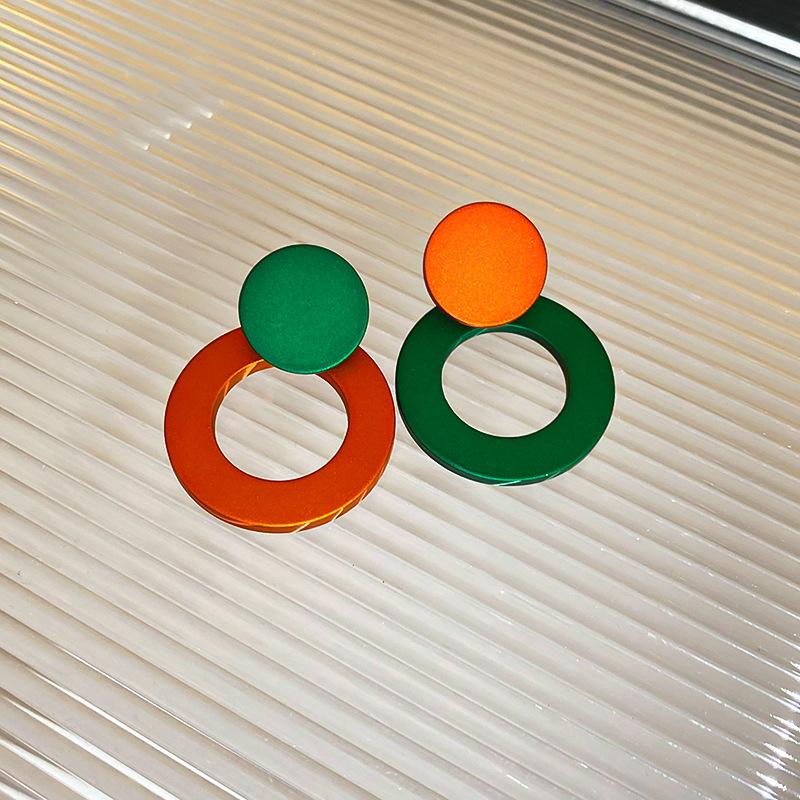 Silver needle red bow snowflake Christmas tree earrings European and American temperament earrings New Year's Christmas earrings women