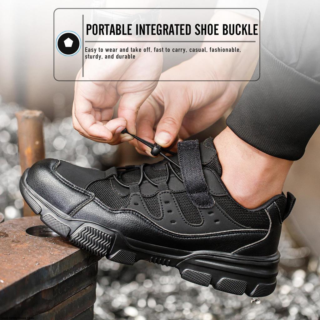 Men Work Shoes Boots Puncture-Proof Men Sport Safety Shoes Women Lightweight Breathable Work Sneakers Male Construction Shoes