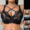 Sexy Deep V Front Cross-strap Lingerie with Large Size Push-up Bra
