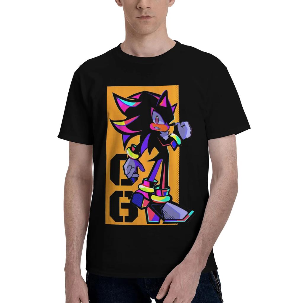 Shadow the hedgehog 100 Cotton TShirt Mens Oversized T Shirts Men Crew Neck Short Sleeve S6XL