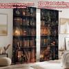2D flat Photography Backdrop Tapestry Cozy Library with s 100% Polyester Anniversary Use for Suitable for event decoration