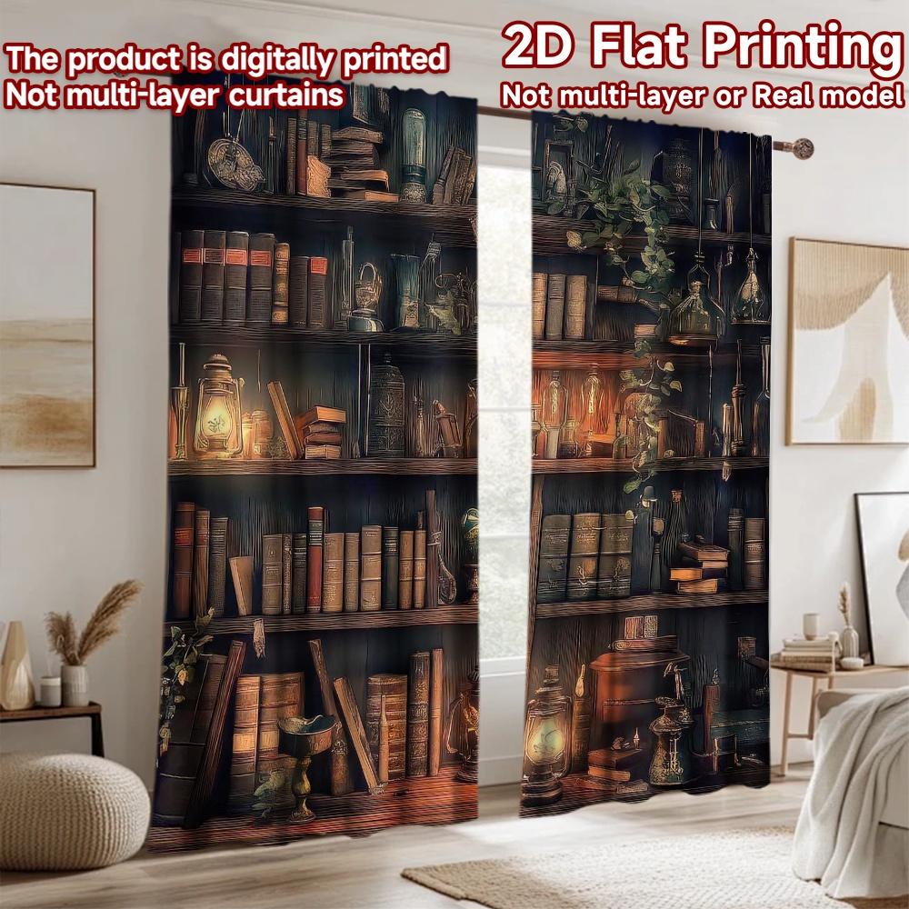 2D flat Photography Backdrop Tapestry Cozy Library with s 100% Polyester Anniversary Use for Suitable for event decoration