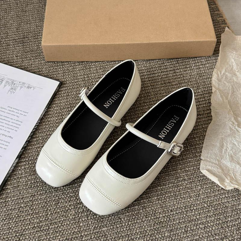 Flat-bottomed French Mary Jane single shoes women's shoes 2025 spring and autumn new summer silver small fragrant soft-soled ladyshoes women
