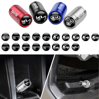 4PCS Car Wheel Tire Valve Stem Caps Cover For Sportage Rio 3 Soul Picanto Cerato Niro Telluride Sorento Seltos Optima Forte