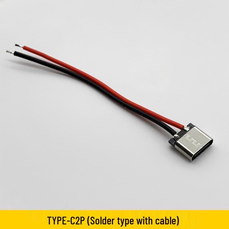 USB-C Female Port with Mounting Plate for Keyboard/Charging Port Modification - DIY Data Cable Welding Socket Connector