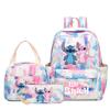 Cartoon Animation Schoolbag Large Capacity Primary And Secondary School Students Backpack Meal Bag Pencil Bag Three-Piece Set