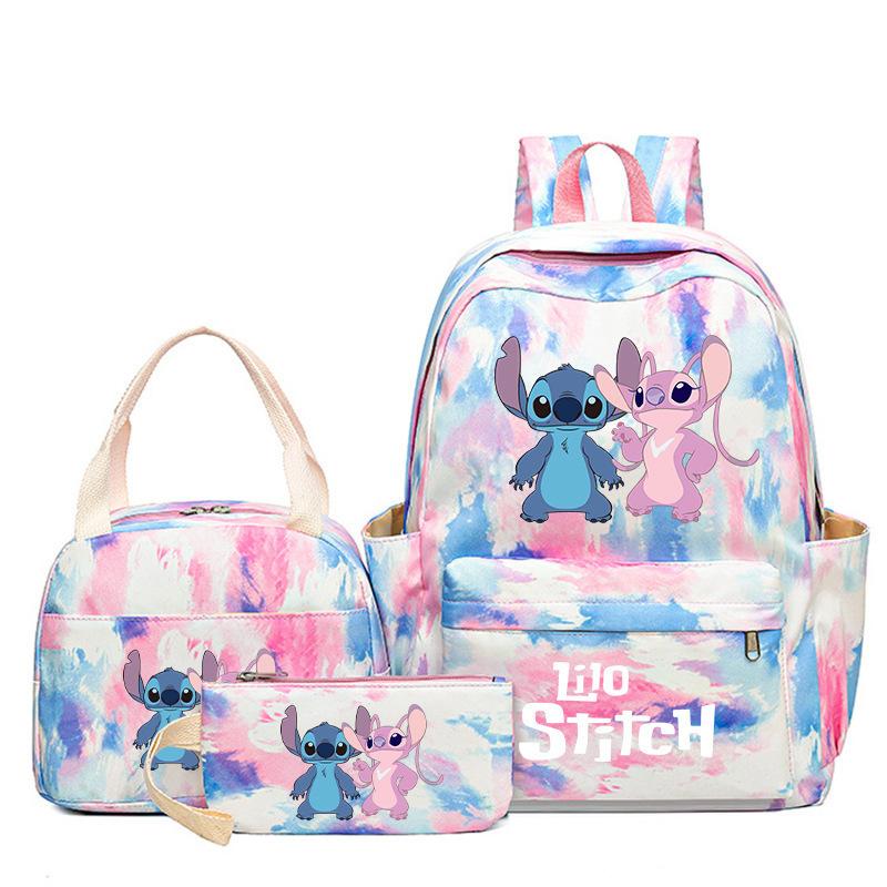 Cartoon Animation Schoolbag Large Capacity Primary And Secondary School Students Backpack Meal Bag Pencil Bag Three-Piece Set