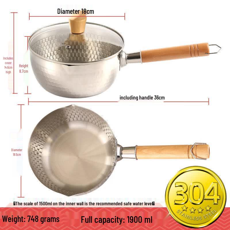 Qiwei 316 Stainless Steel Mini Yukihira Pot