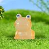 5Pcs Frog Ornaments Vivid Image  Resin Miniature Landscape Ornament Colorful Glow-in-the-Dark Frog Home Supplies