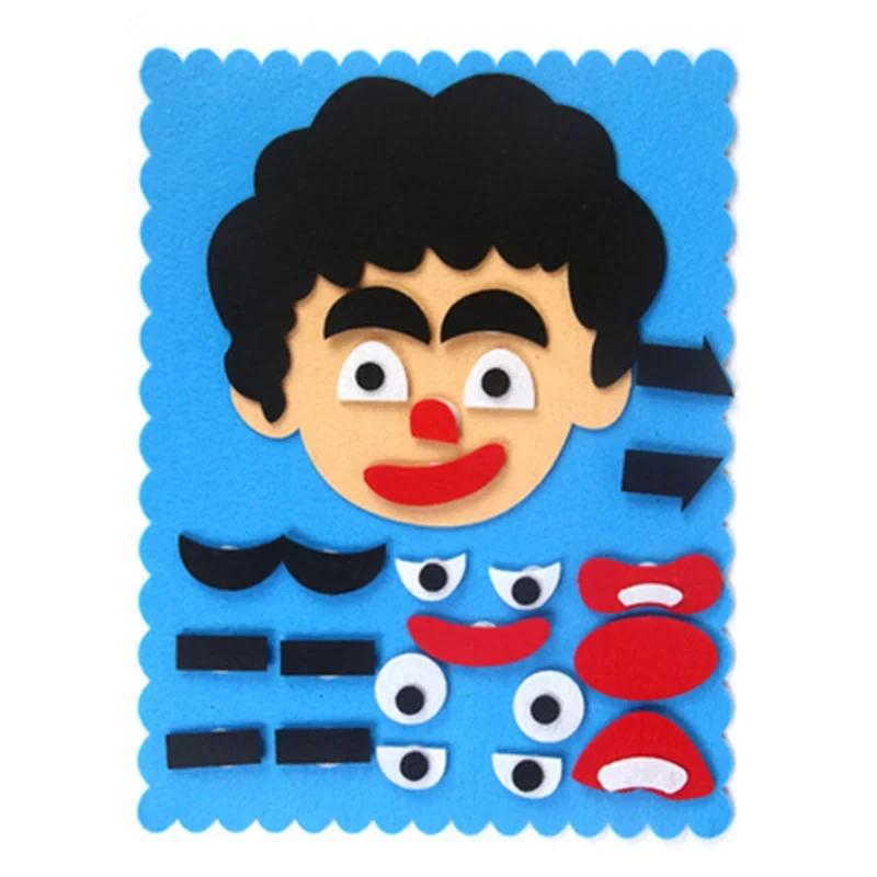 30cm11.8in Gesichtswechsel 3D Puzzle Lustiges Spiel Kinder Montessori Lern Pädagogisches Spielzeug für Kinder Gesichtsausdruck Aufkleber