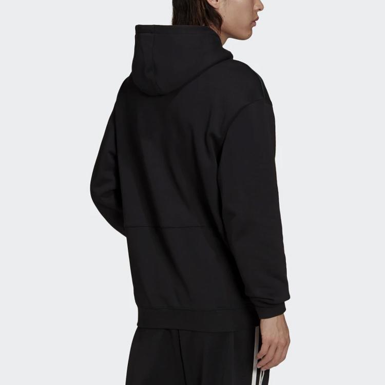 Adidas Originals Embroidered Trefoil Logo Hoodie Men Hoodie Black HG8090