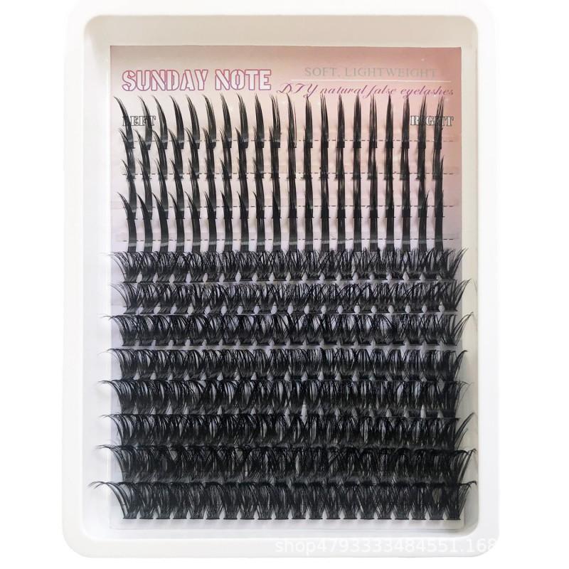 240pcs 12-Row Cluster False Lashes Natural Volume Wispy Individual Eyelashes Daily Wear