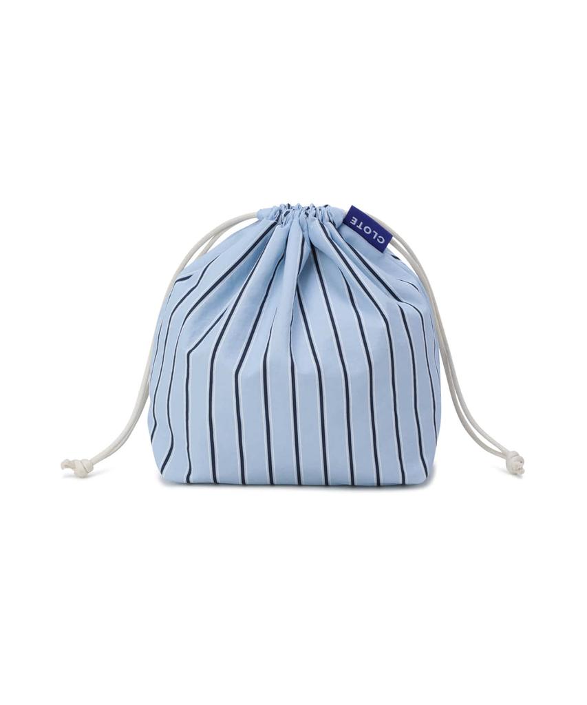 Clote String Pouch - Striped Blue