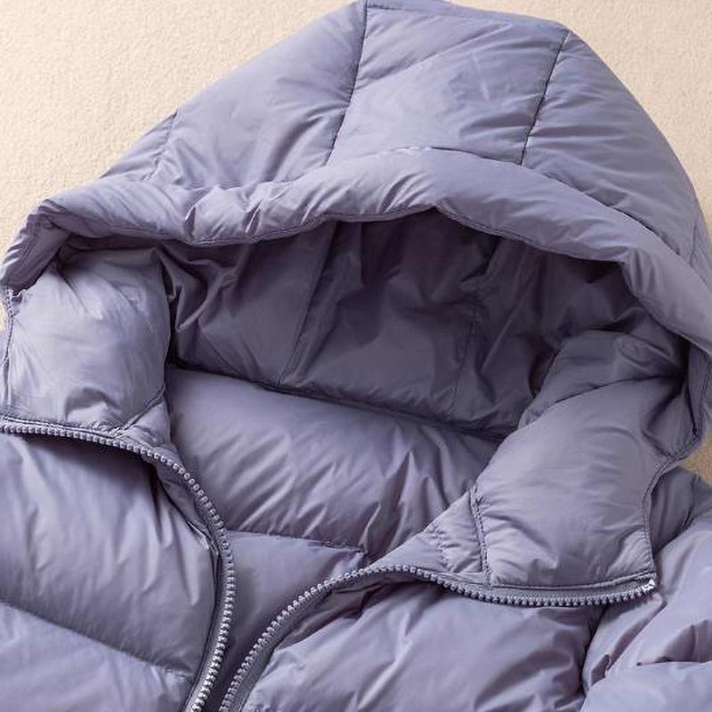 Winter Light Hooded Warm Puffer Jacket Women Down Soft Coat Casual Bread Short Outwear