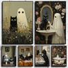 DIY 5D Diamond Painting Mosaic Cute Ghost and Black Cat Full Drill Embroidery Butterfly Art Kit Portrait Handicrafts Cross Stitch Decor Gift