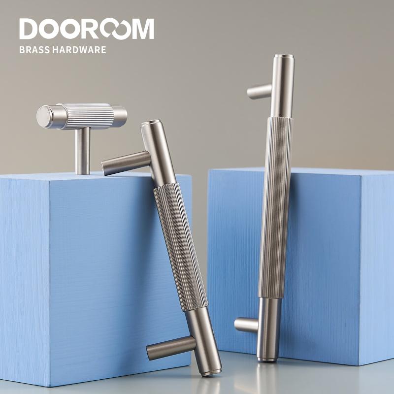 Dooroom Mässingsmöbelhandtag Borstad Nickelsilver Dragskåp Byrå Skåp Skåp Lådknappar Fingeravtrycksfria