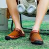 Men Hiking Sandals Black Khaki Outdoor Summer Brown Wide Palm Handmade Slippers Beach Shoes for Father Plus Size