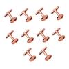 10pcs Cufflinks Blanks Settings Fits (1/2") 12mm Cabochons Cuff Links Bezel