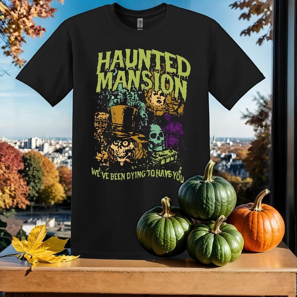 

Vintage The Haunted Mansion T-shirt T shirt Men Women Unisex Tshirt SY873 S
