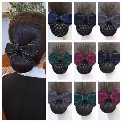 Korean Style Bun Snood Ribbon Hair Net Cover Vintage Nurse Hair Clip  Hotel