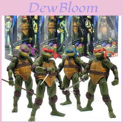 Neca 7" Tmnt Ninja Turtles 1990 Movie Action Figures Model Toy